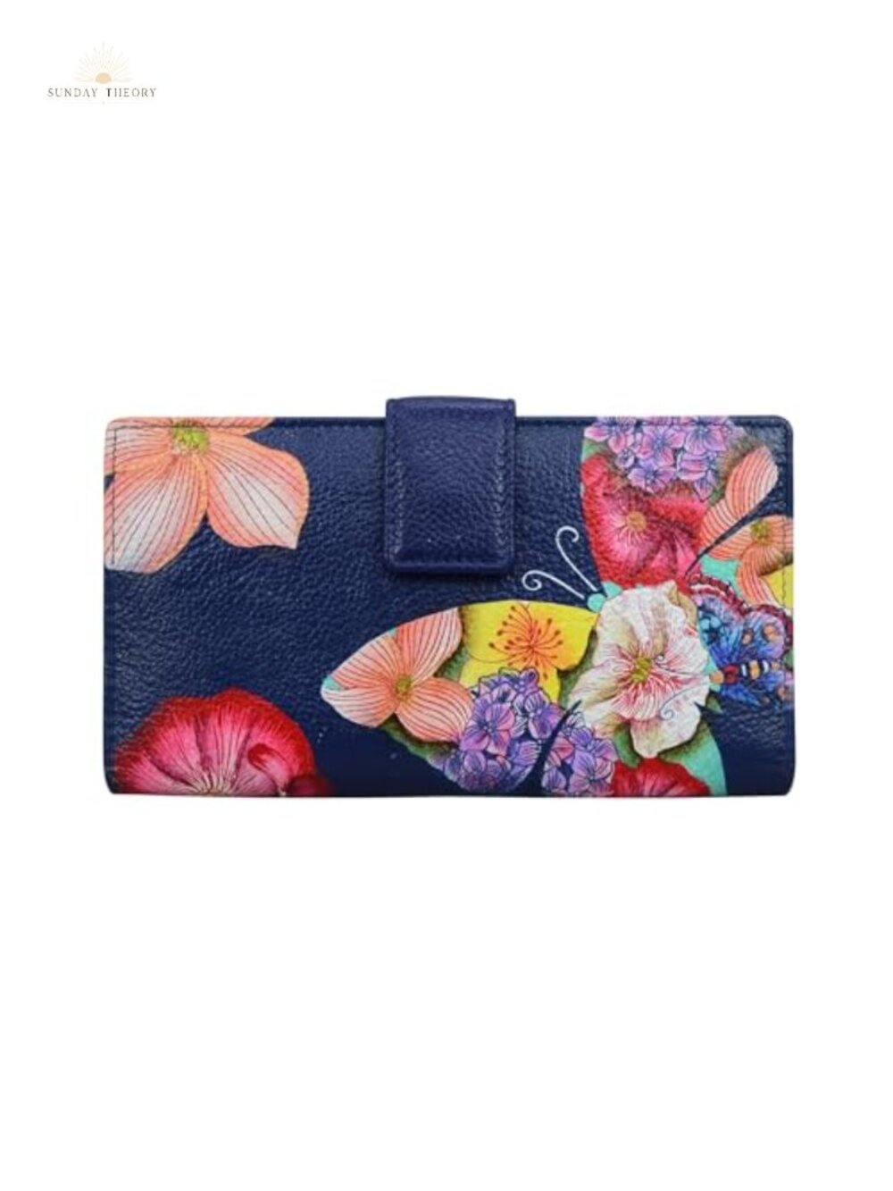 Hand Painted Genuine Leather Two Fold Organizer Wallet
